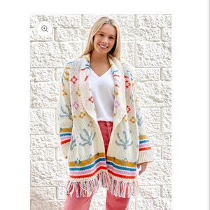 Lingua Franca sun jacquard cardigan - L